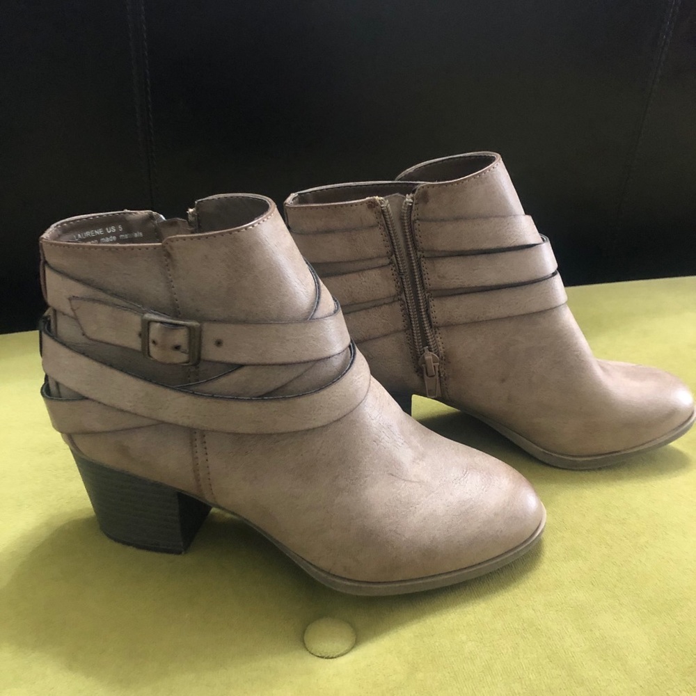 Brown ankle booties. Purchased from Rack Room.